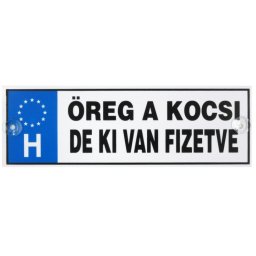 Öreg a kocsi...18 - Tréfás rendszámtábla