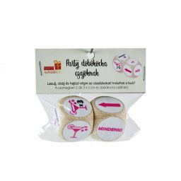 Party dobókocka Csajoknak 2db 3x3cm PDD003 - Vegyes tréfás termékek