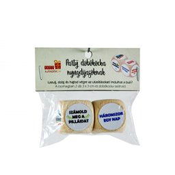 Party dobókocka nyugdíjasoknak 2db 3x3cm PDD001 - Vegyes tréfás termékek
