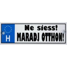 Rendszámtábla Ne siess! Maradj otthon! 33x11cm - Tréfás rendszámtábla