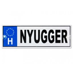 Rendszámtábla Nyugger 33x11cm DR051 - Tréfás rendszámtábla