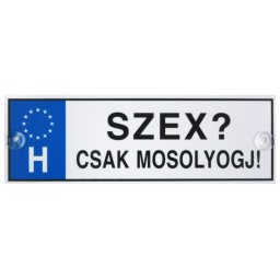 Szex? Csak mosolyogj 14 - Tréfás rendszámtábla