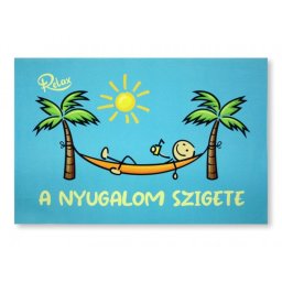 Színes Tréfás Lábtörlő A nyugalom szigete 60x40cm 04855
