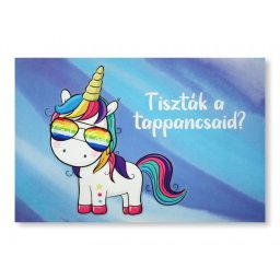 Színes Tréfás Lábtörlő Tiszták a tappancsaid? Unicornis 60x40cm 04875