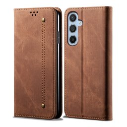 DENIM pénztárcahuzat Samsung Galaxy S24 FE készülékhez 5G barna