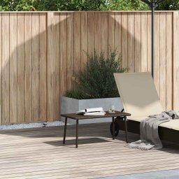vidaXL téglalap barna polyrattan kerti dohányzóasztal 80x40x37cm