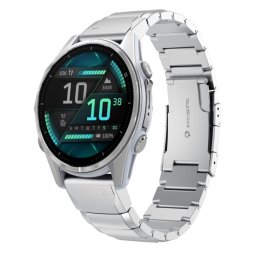 PÁNCÉL GYORSKIOLDÁS Fém szíj Garmin Fenix 8 43mm ezüsthöz