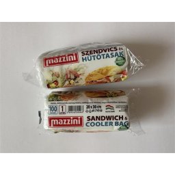 MAZZINI Hűtő- és uzsonnástasak, 100 db, 20x30 cm, 2 l, MAZZINI, átlátszó