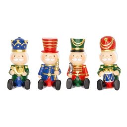 Karácsonyi Színes ülő Diótörő figurák 5 cm - 4 féle