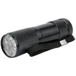 Entac Elemlámpa 1W 9LED ALU Fekete 3xAAA nt.