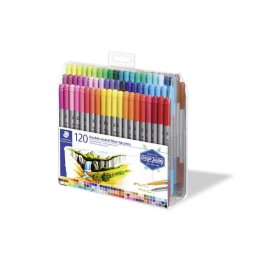 STAEDTLER Filctoll készlet, 0,8/3,0 mm, kétvégű, STAEDTLER(R) "3200", 120 különböző szín