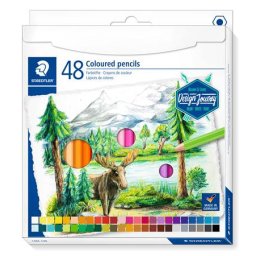 STAEDTLER Színes ceruza készlet, hatszögletű, STAEDTLER "146C", 48 különböző szín