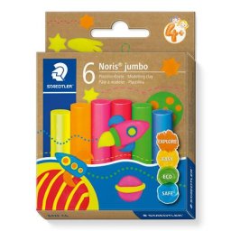 STAEDTLER Modellező gyurma készlet, STAEDTLER "Noris(R) jumbo 842", 6 különböző neon szín