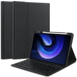 Xiaomi Pad 6 (11.0) / Pad 6 Pro (11.0), Bluetooth billentyűzetes mappa tok, érintőceruza tartó, fekete