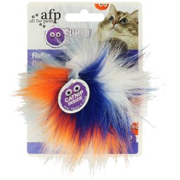 AFP-ALL-FOR-PAWS Furry bolyhos labda játék macskagyökérrel narancssárga macskajáték
