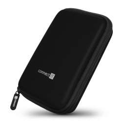 CONNECT IT HardShellProtect keményhéjú védőtok 2,5"-os merevlemezhez, fekete színben