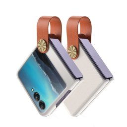 SWIFT Védőburkolat tartóval Motorola Razr 40 Ultra fehér-barna