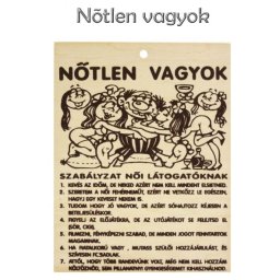 Fatábla Nőtlen vagyok 13,5x17,5cm FT012 - Tréfás fatábla