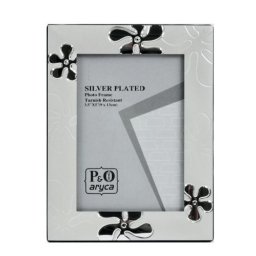 Fényképtartó virágos Silver 9x13cm-es képhez ASP17-3R - Fényképtartó