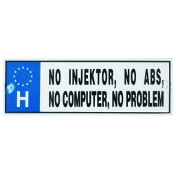 No injektor, no abs... 27 - Tréfás rendszámtábla