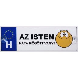 Tréfás Rendszámtábla Az Isten háta mögött vagy 05114