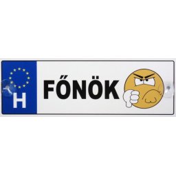 Tréfás Rendszámtábla Főnök 05113