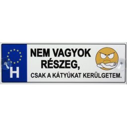 Tréfás Rendszámtábla Nem vagyok részeg... 05102