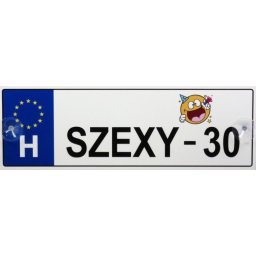 Tréfás Rendszámtábla Szexy - 30 05092