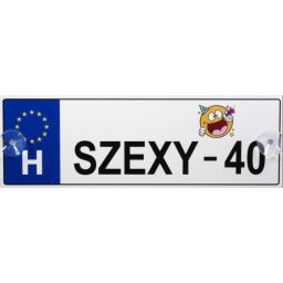 Tréfás Rendszámtábla Szexy - 40 05093