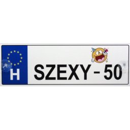 Tréfás Rendszámtábla Szexy - 50 05094