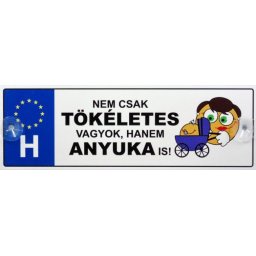 Tréfás Rendszámtábla Tökéletes anyuka 05107