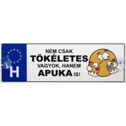 Tréfás Rendszámtábla Tökéletes apuka 05106