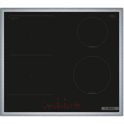 Bosch PVS645HB1E Beépíthető Indukciós főzőlap Fém keretes,6900 W,Érintőszenzoros,Gyerekzár,2 fázisra köthető