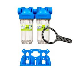 Filter JUNIOR 7" DUO csatlakozó 3/4" kétlépcsős vízszűrő ház ivóvízhez