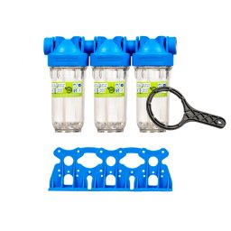 Szűrő JUNIOR 7" TRIO csatlakozó 3/4" háztartási vízszűrő ház ivóvíz kezelésére