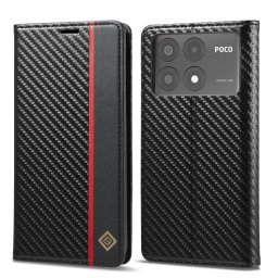 IMEEKE CARBON Tárcatakaró Xiaomi Poco X6 Pro 5G
