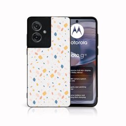 PROTEMIO MY ART Védőburkolat a Motorola Moto-hoz G55 5G NARANCS TERRAZZO (165)