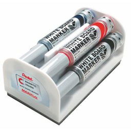 PENTEL Táblamarker készlet, 6 mm, kúpos hegy, PENTEL "Maxiflo", 4 különböző szín