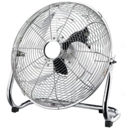 Alumínium nagy teljesítményű padlóventilátor 120W, 220-240V, 20 coll átmérő, 3 fokozatú, 1,6m vezetékkel, krómozott állvánnyal Stilo STI1690