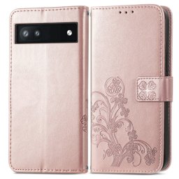 ART Wallet borító Google Pixel 6a FLOWERS világos rózsaszín