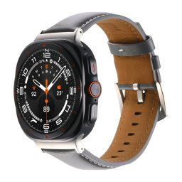 LEATHER Bőrszíj Samsung Galaxyhoz Watch Ultra 47mm szürke