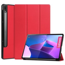 LEATHER Flip tok Lenovo Tab P12 Pro piros