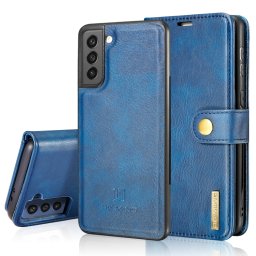 DG.MING Wallet tok 2 az 1-ben Samsung Galaxy S21 FE 5G kék
