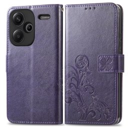 ART FLOWER S pénztárca tok Xiaomi Redmi Note 13 Pro+ 5G lila telefonhoz