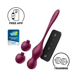 Satisfyer Love Birds Vary - okos, variálható gésagolyó, bordó