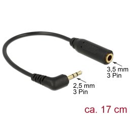 Jack 3.5(F) / 2.5(M) atalakito kabel Delock 65672
