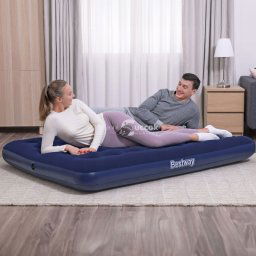 Bestway Felfújható matrac - egyszemélyes, velúr - kék - 191 x 137 x 22 cm