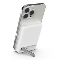 Belkin BOOST CHARGE™ MagSafe mágneses vezeték nélküli energiatároló állvánnyal, 5000mAh, fehér