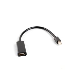 LANBERG mini DisplayPort 1.2 HDMI adapter, M/F, kábel 20cm, fekete