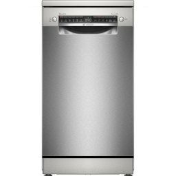 Bosch SPS4HMI49E Szabadonálló mosogatógép 10 teríték, 9.5 L fogyasztás, 6 program, 44 dB zajszint, E energia, Felső evőeszköztartó , 45 cm, Digit. kijelző, Automata ajtónyitás nélkül